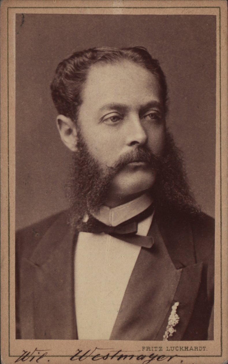 Porträtt av kompositören Wilhelm Westmeyer 1829-1880. av Fritz Luckhardt