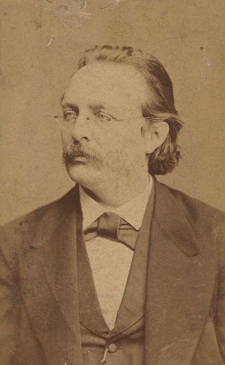 Porträtt av organisten och kompositören Edmund Kretschmer 1830-1908, ca. 1880. av Fritz Luckhardt