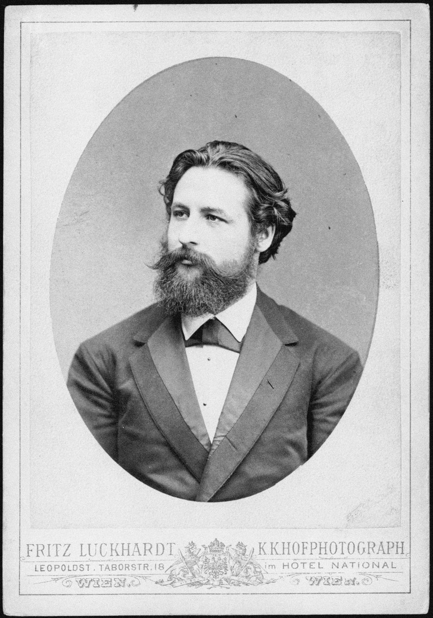 Porträtt av pianisten och kompositören Heinrich Karl Johann Hofmann 1842-1902. av Fritz Luckhardt