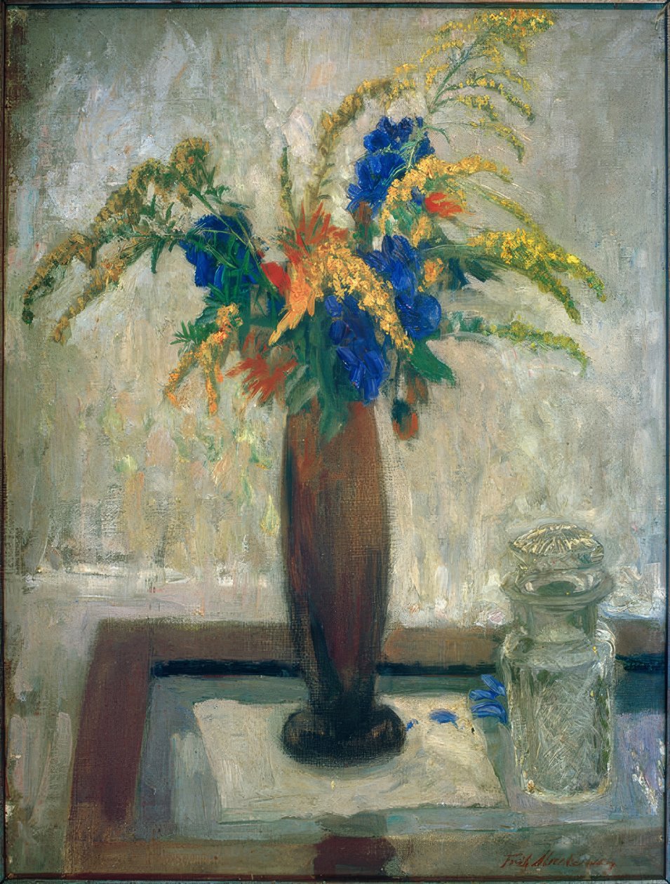 Stilleben med en bukett ängsblommor av Fritz Mackensen