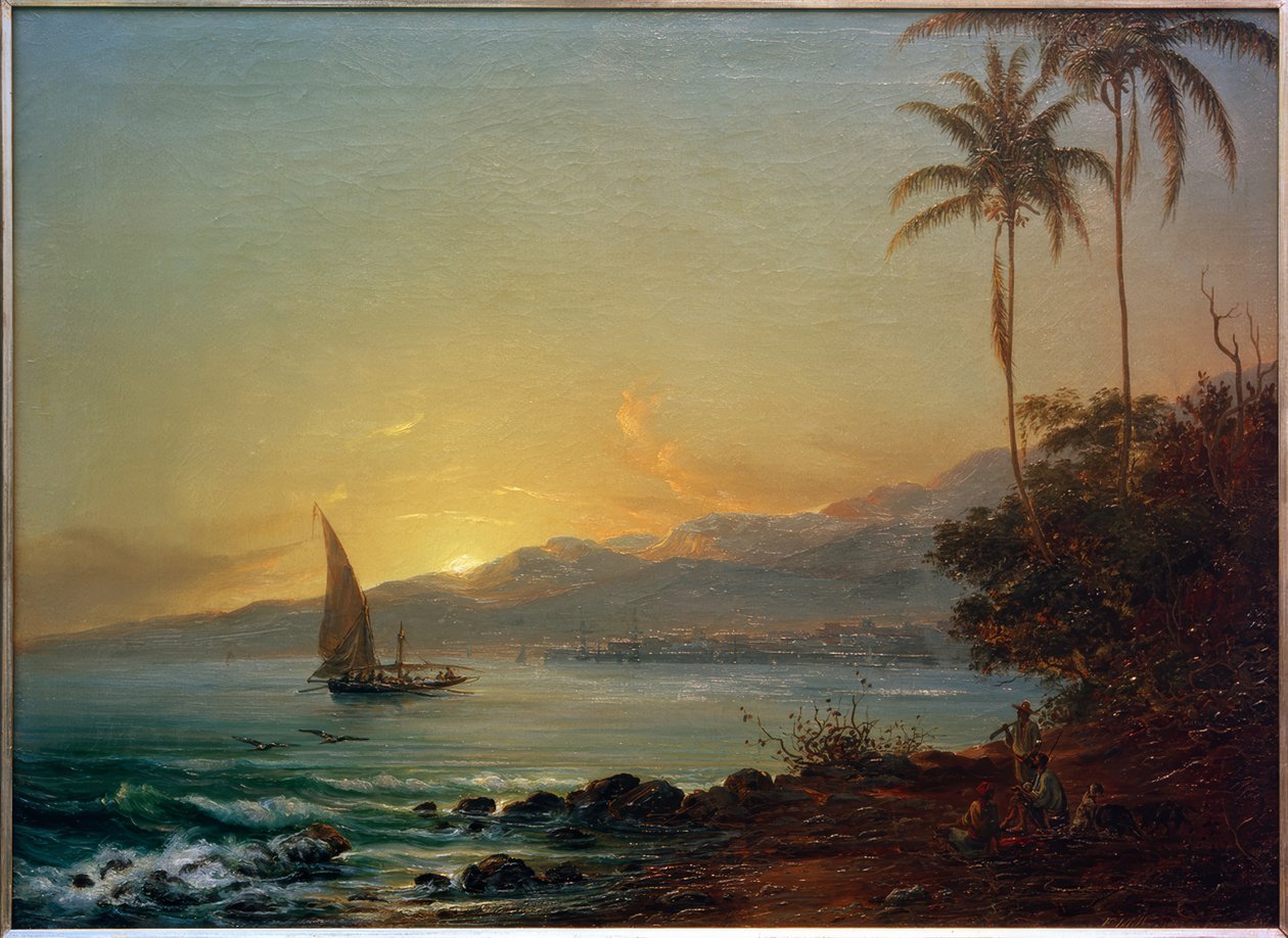 La Guaira i kvällsljuset av Fritz Melbye
