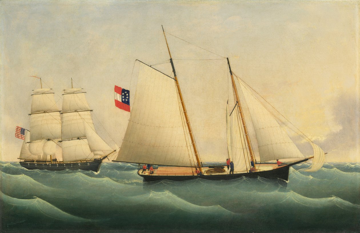 Fångst av savannen av U.S.S. Perry, 1861. av Fritz Müller