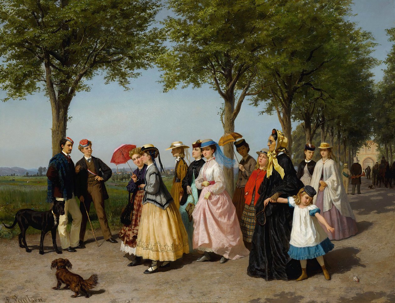 The Promenade (olja på duk) av Fritz Paulsen