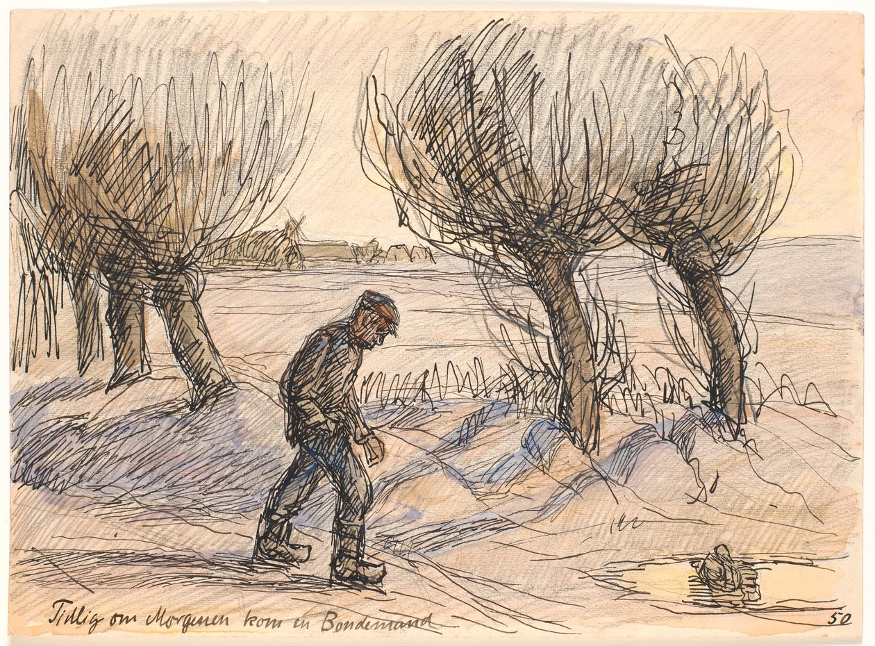 Tidigt på morgonen kom en bonde av Fritz Syberg