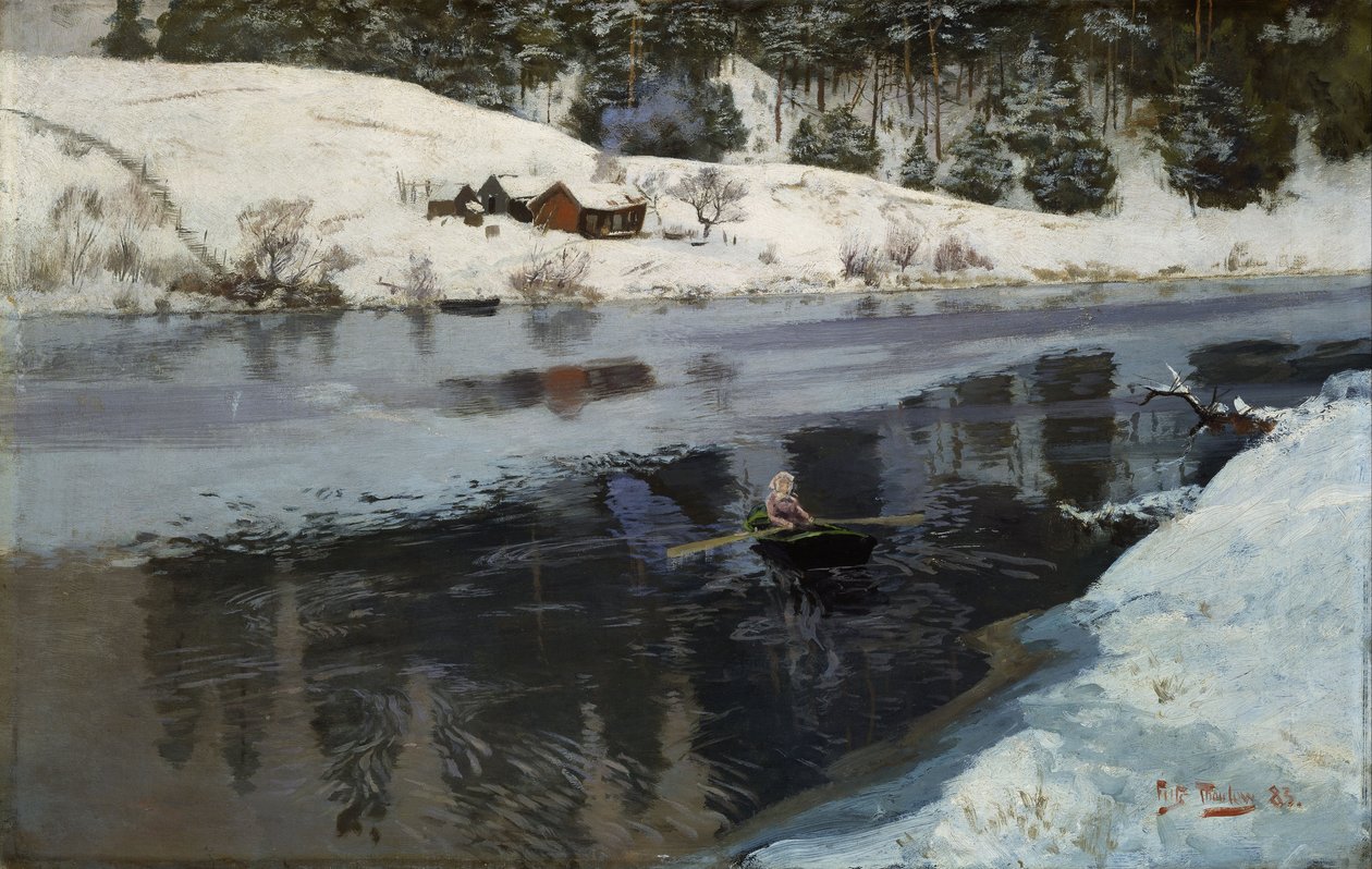 Vinter vid floden Simoa av Fritz Thaulov