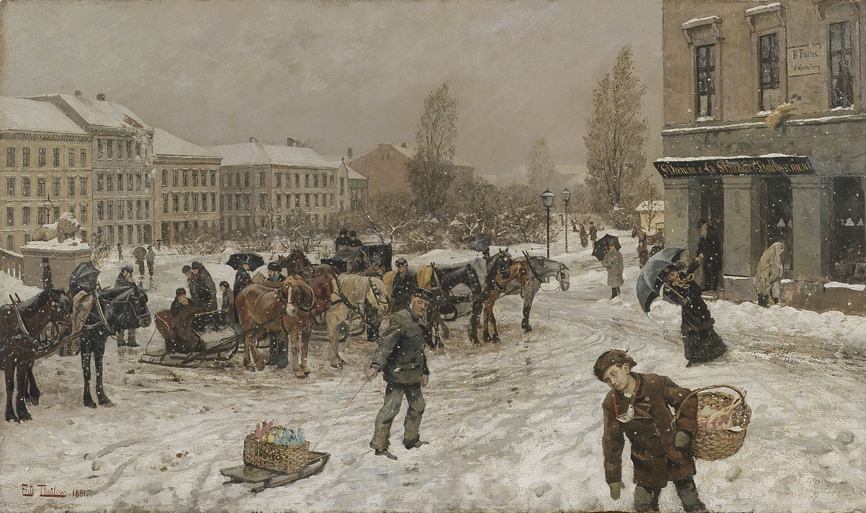 parlamentstorget av Fritz Thaulow