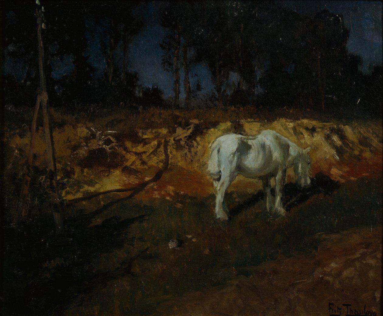 Doktorns häst (olja på duk) av Fritz Thaulow