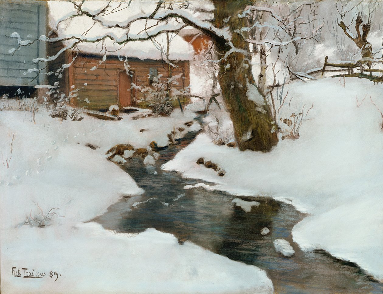 Vinter på ön Stord, 1889 av Frits Thaulow