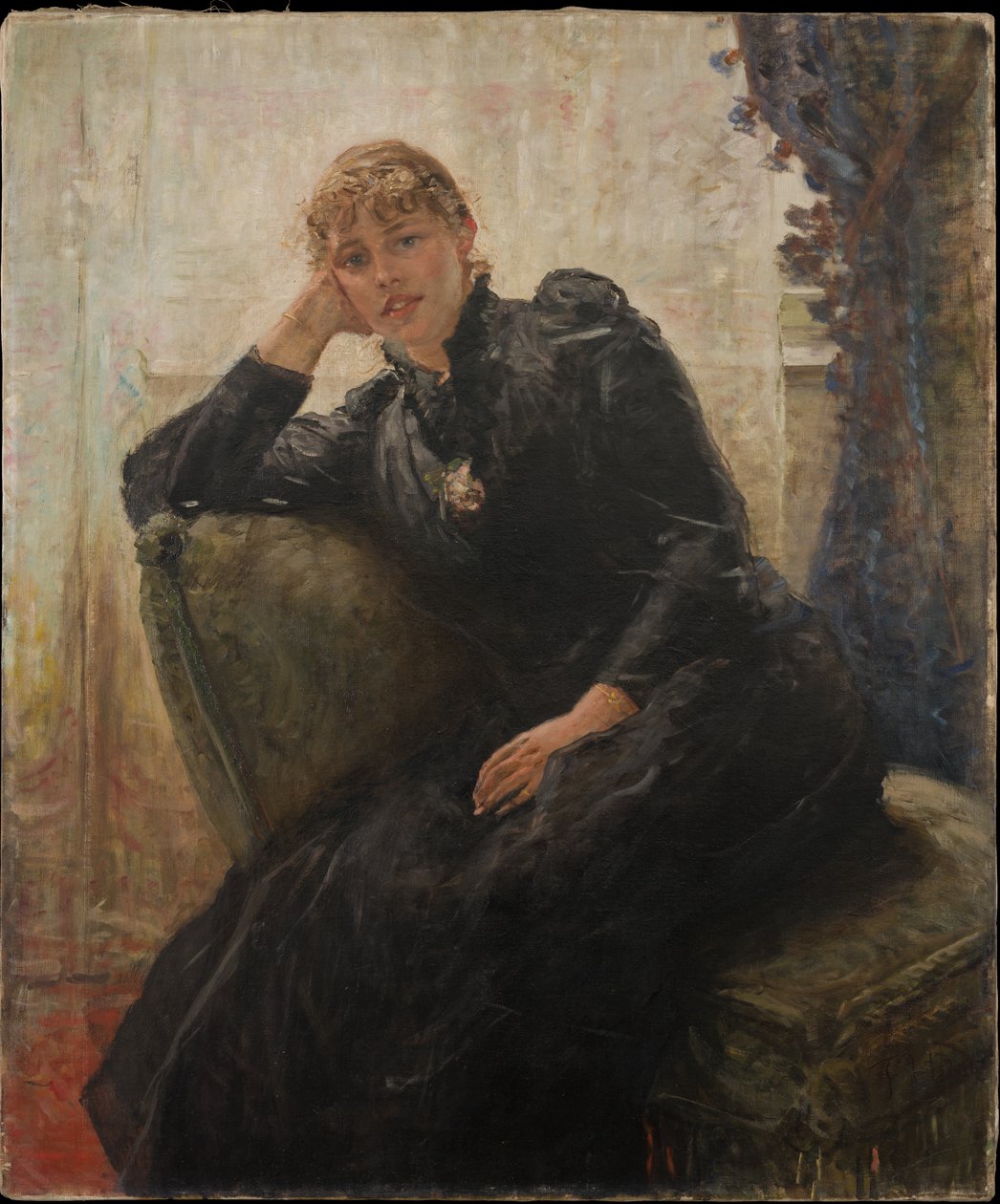 Porträtt av en dam (Porträtt av Therese Karl) av Fritz von Uhde