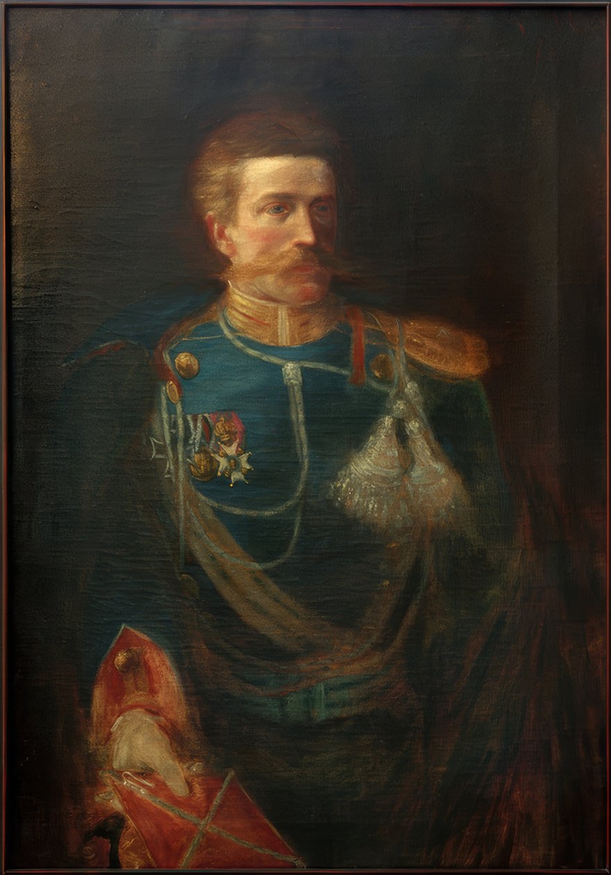 Självporträtt i uniform av Fritz von Uhde