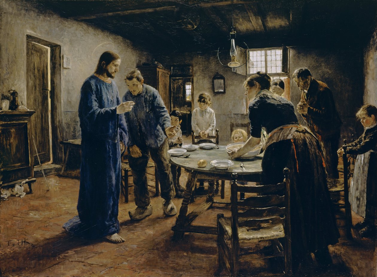 Måltidsbönen av Fritz von Uhde