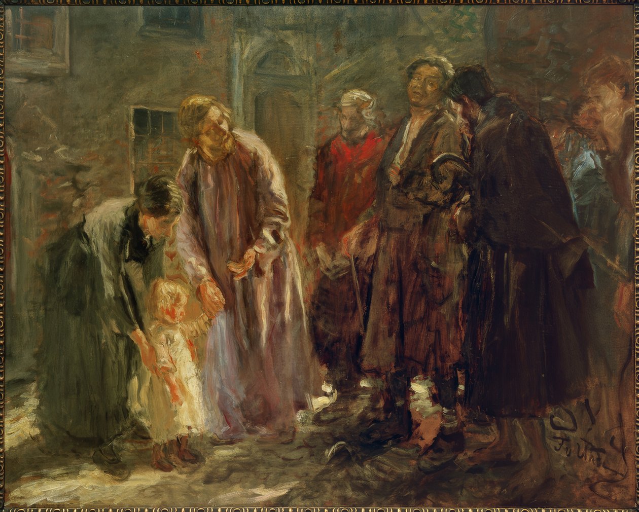 Och Jesus kallade ett barn... av Fritz von Uhde