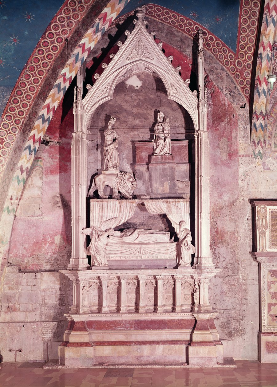 Begravningsmonument för drottningen av Cypern och Jerusalem, 1229 (marmor) av Fuccio Fiorentino