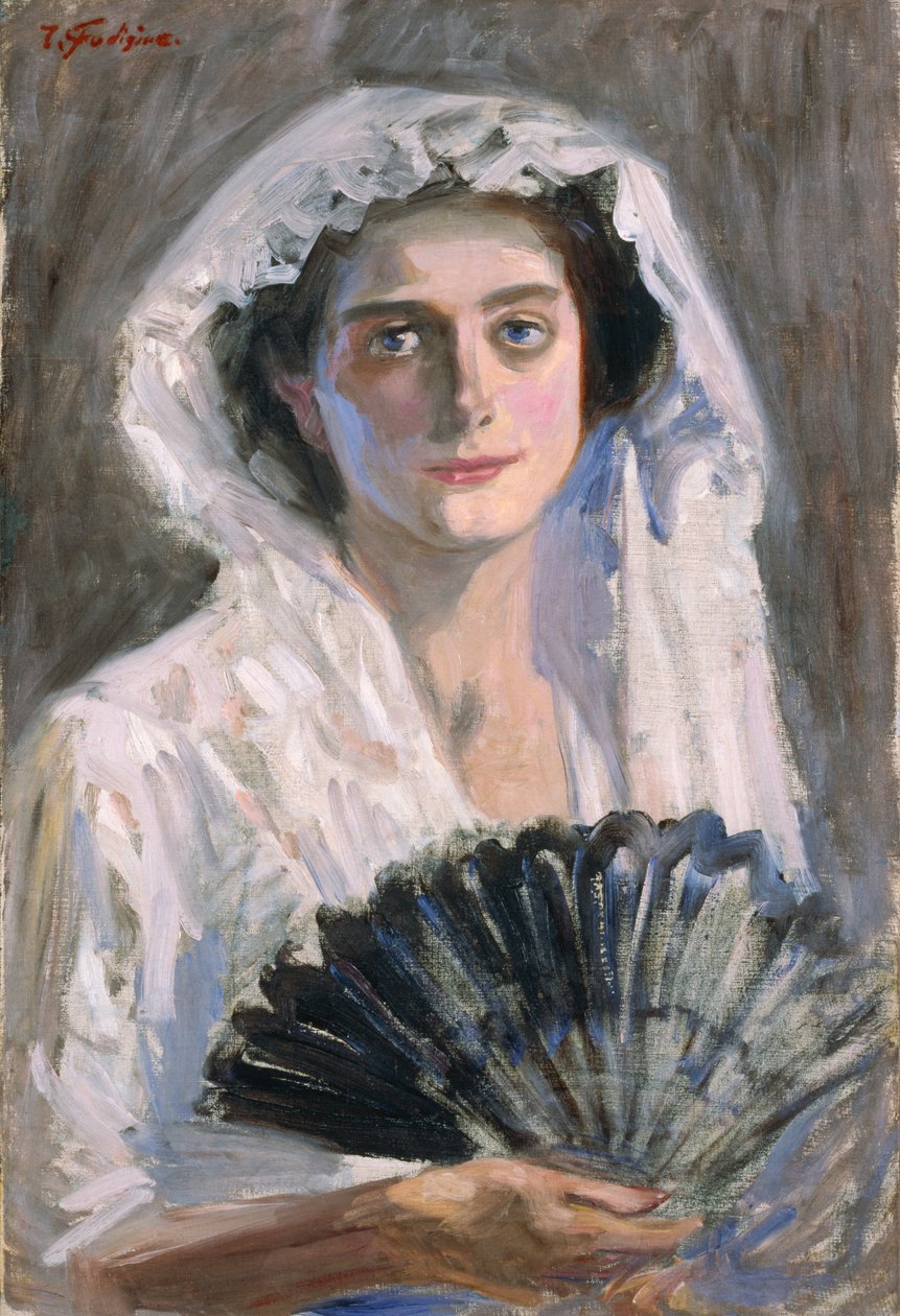 Svart fläkt av Fujishima Takeji