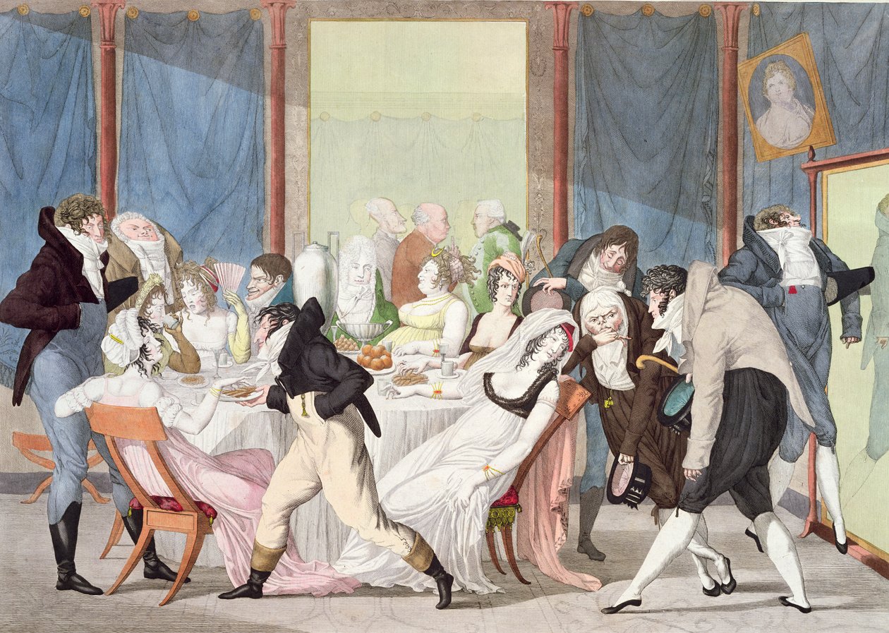 Ett parisiskt teparty, ca 1800 av Fulchran Jean Harriet