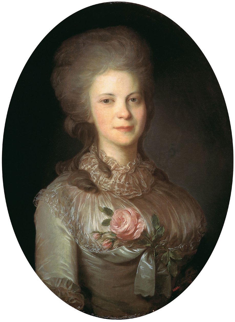 Portrait of Varvara Surovtseva av Fyodor Rokotov