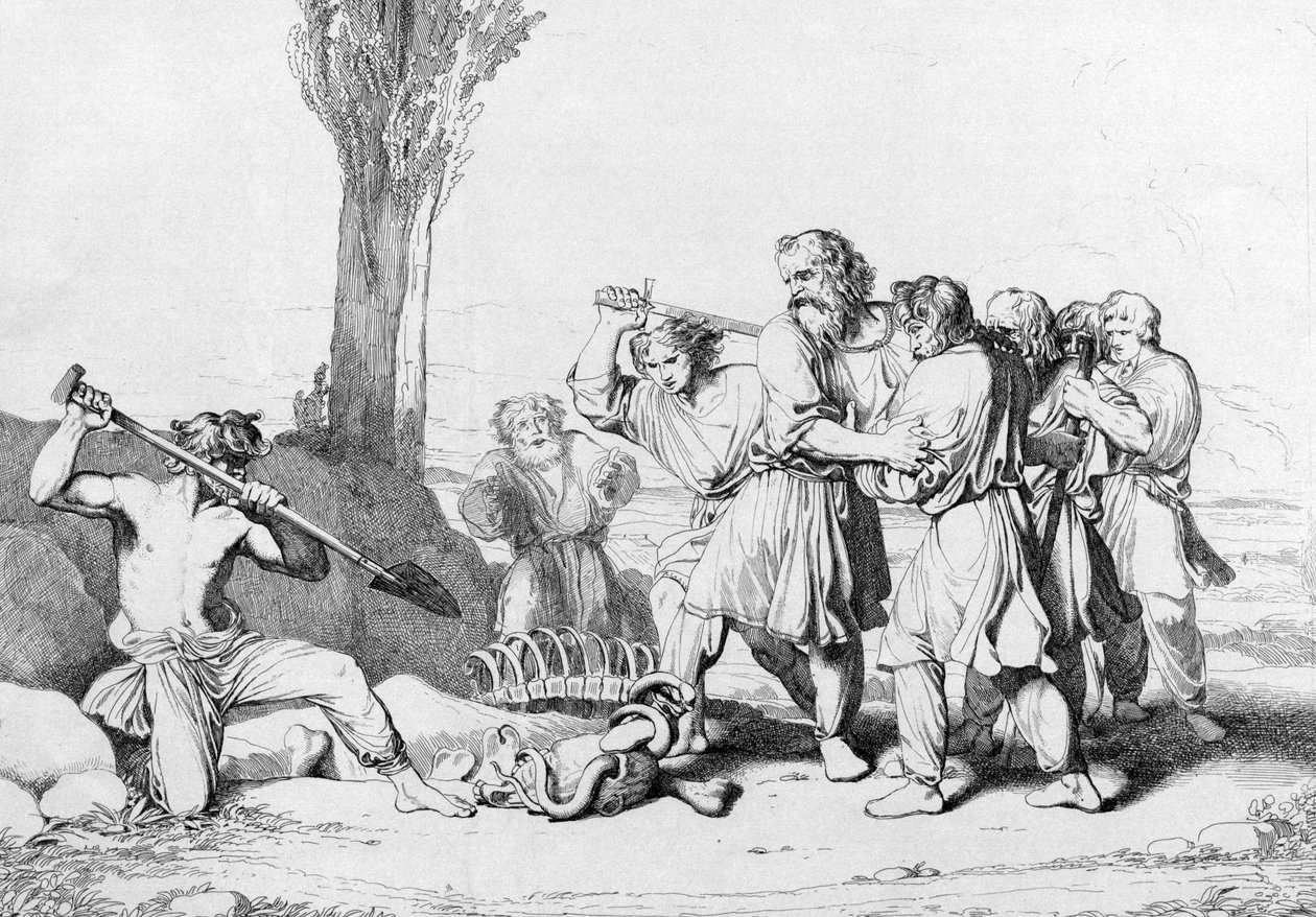 Storhertigen Olegs död före 1839 av Fyodor Antonovich Bruni