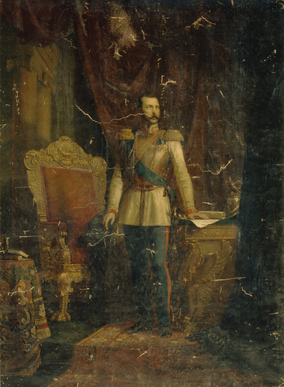 Porträtt av kejsar Alexander II 1818-1881, 1862 av Fyodor Martynovich Reichert