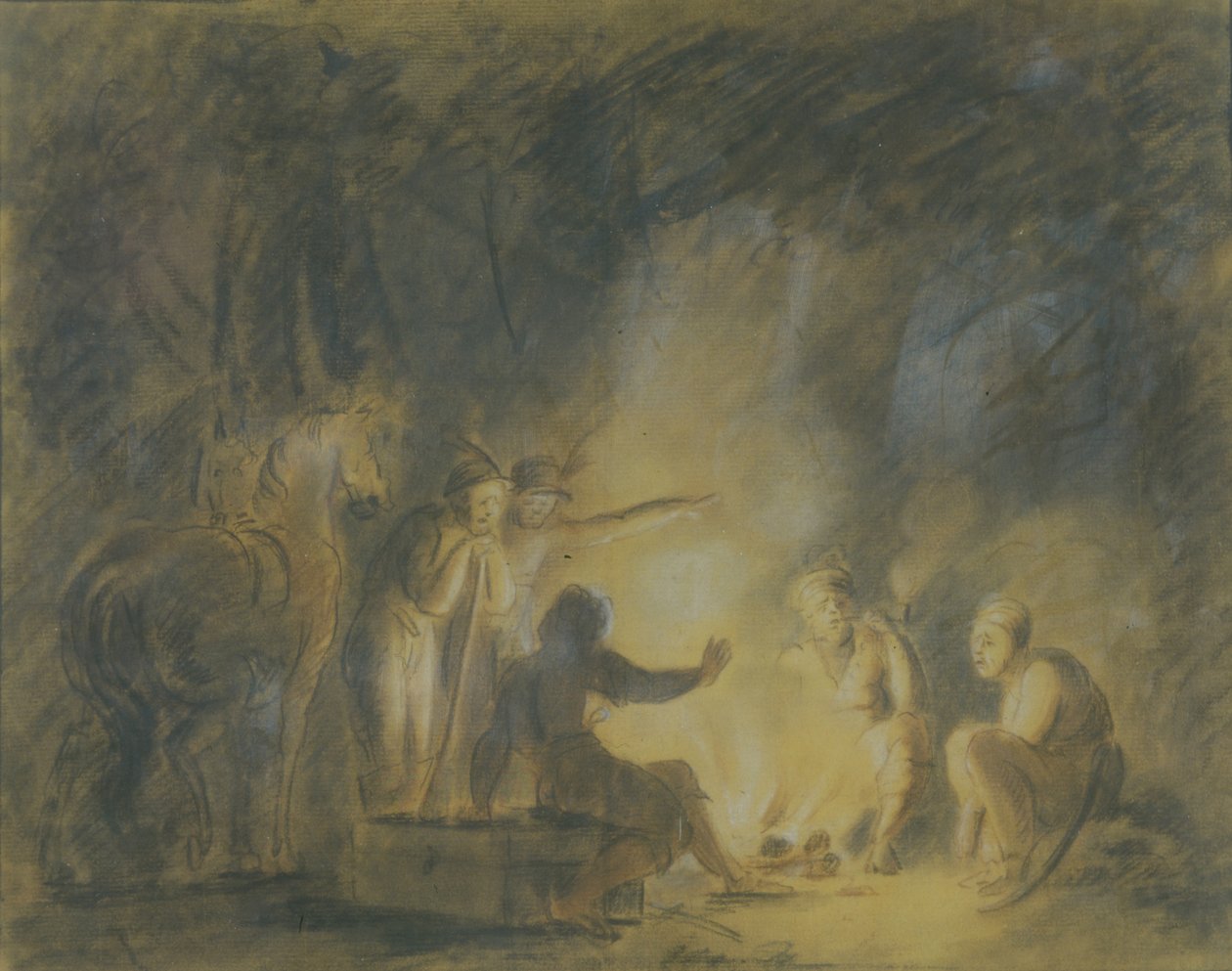 Vid lägerelden 1806 av Fyodor Petrovich Tolstoy