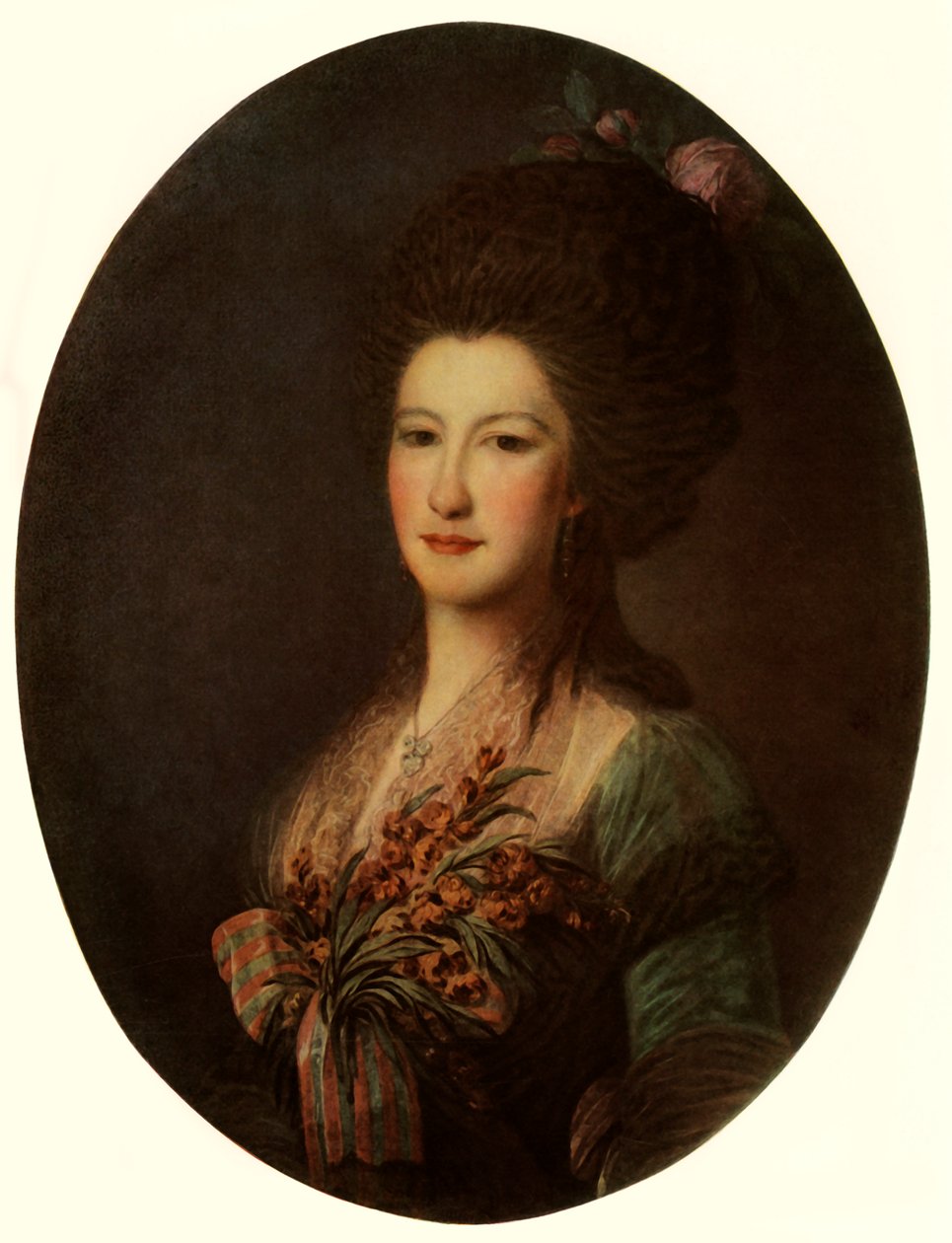 Porträtt av grevinnan J.V. Santi, 1785, 1965. av Fyodor Rokotov