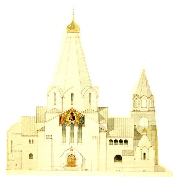 Design för kyrkan i Balakovo av Fyodor Shekhtel