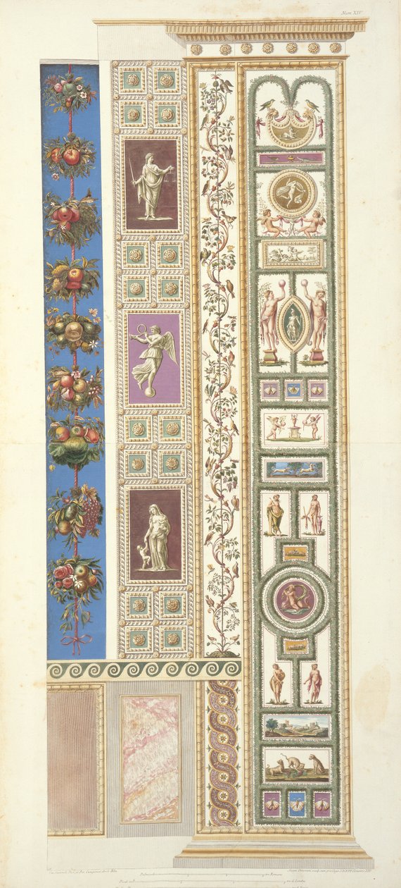 Panel från Raphael Loggia i Vatikanen, från 