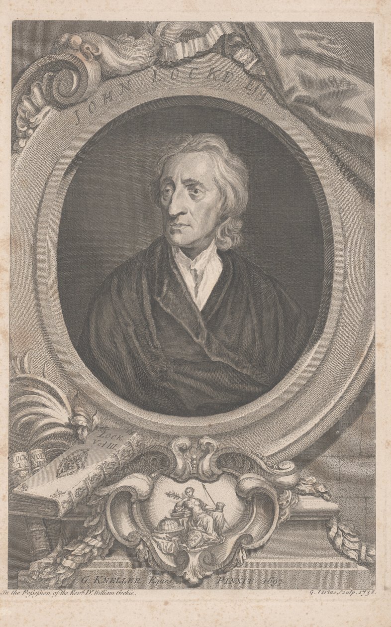 John Locke, 1738 av G. and Kneller, G. Vertue