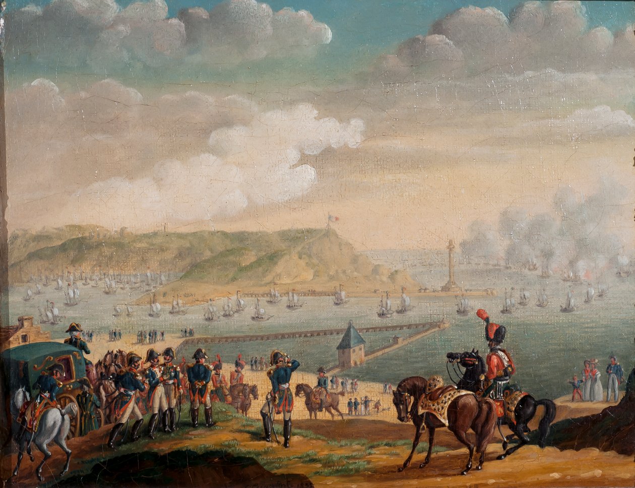 Napoleons ankomst till lägret Bolorgue, 1835 av G. Beaufort