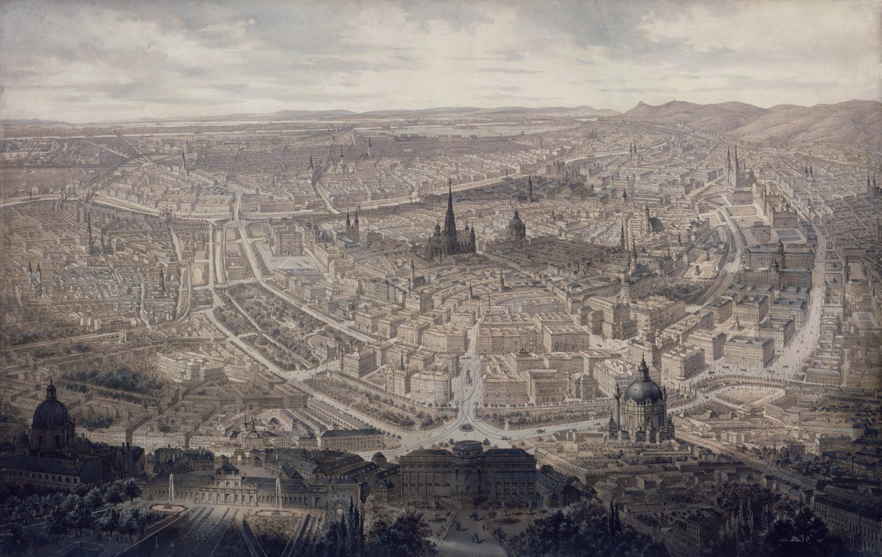 Utsikt över Wien, ca 1860 av G. Veitto