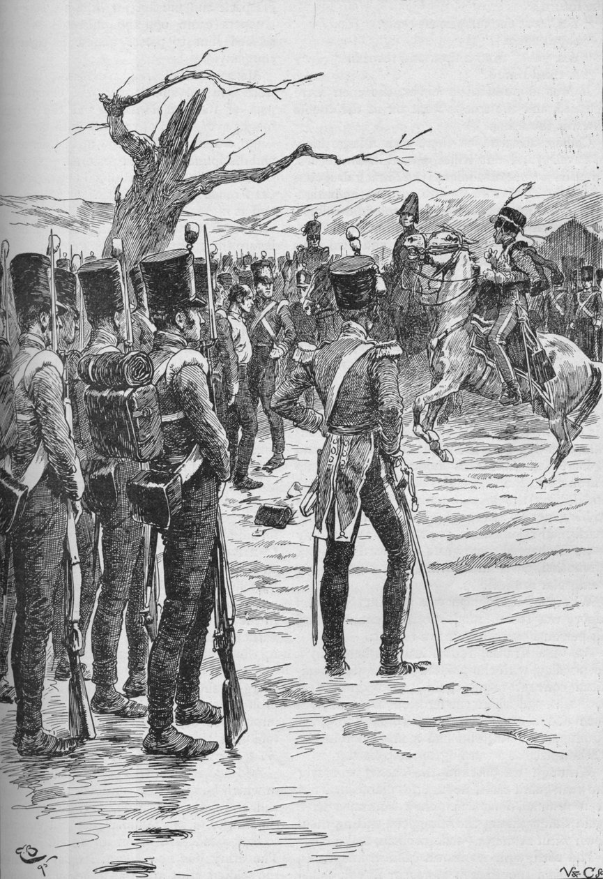 En husar rusade in med nyheten att fienden var över oss!, 1895, 1902 av GB