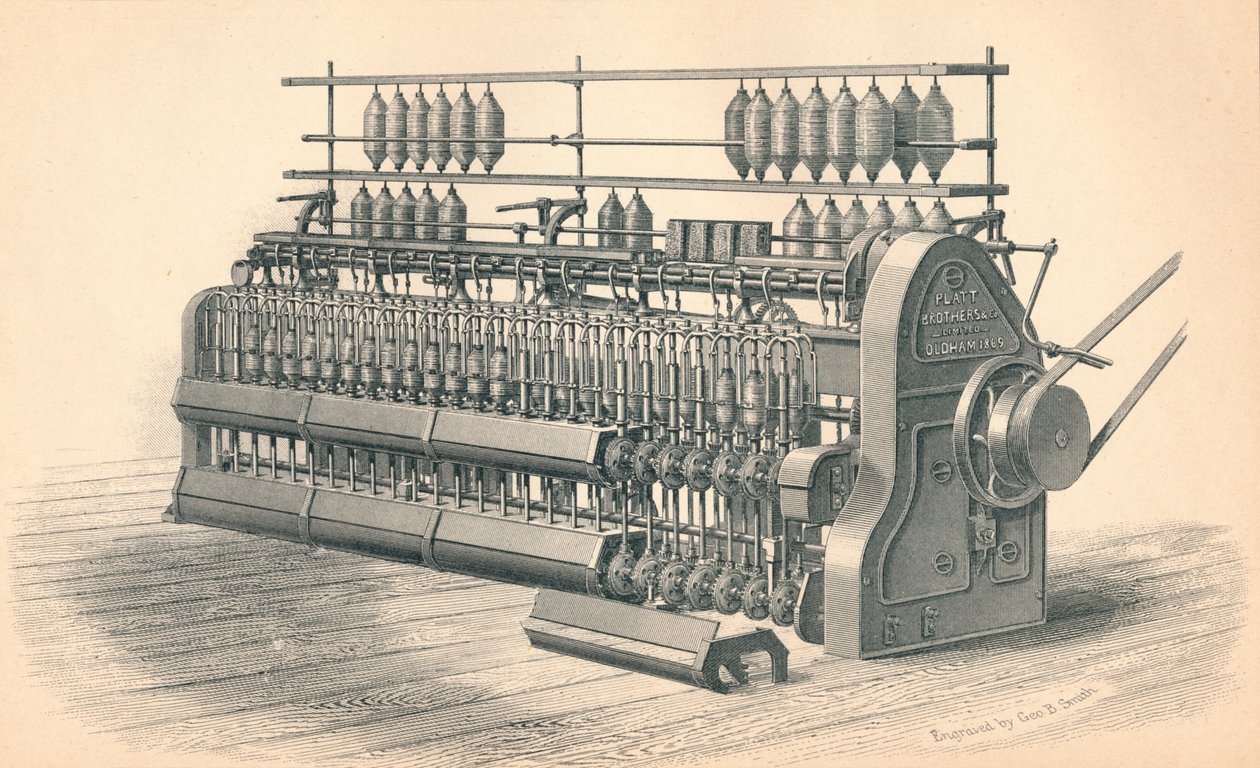 Finishing Roving Frame, av Platt, Brothers & Co. Oldham