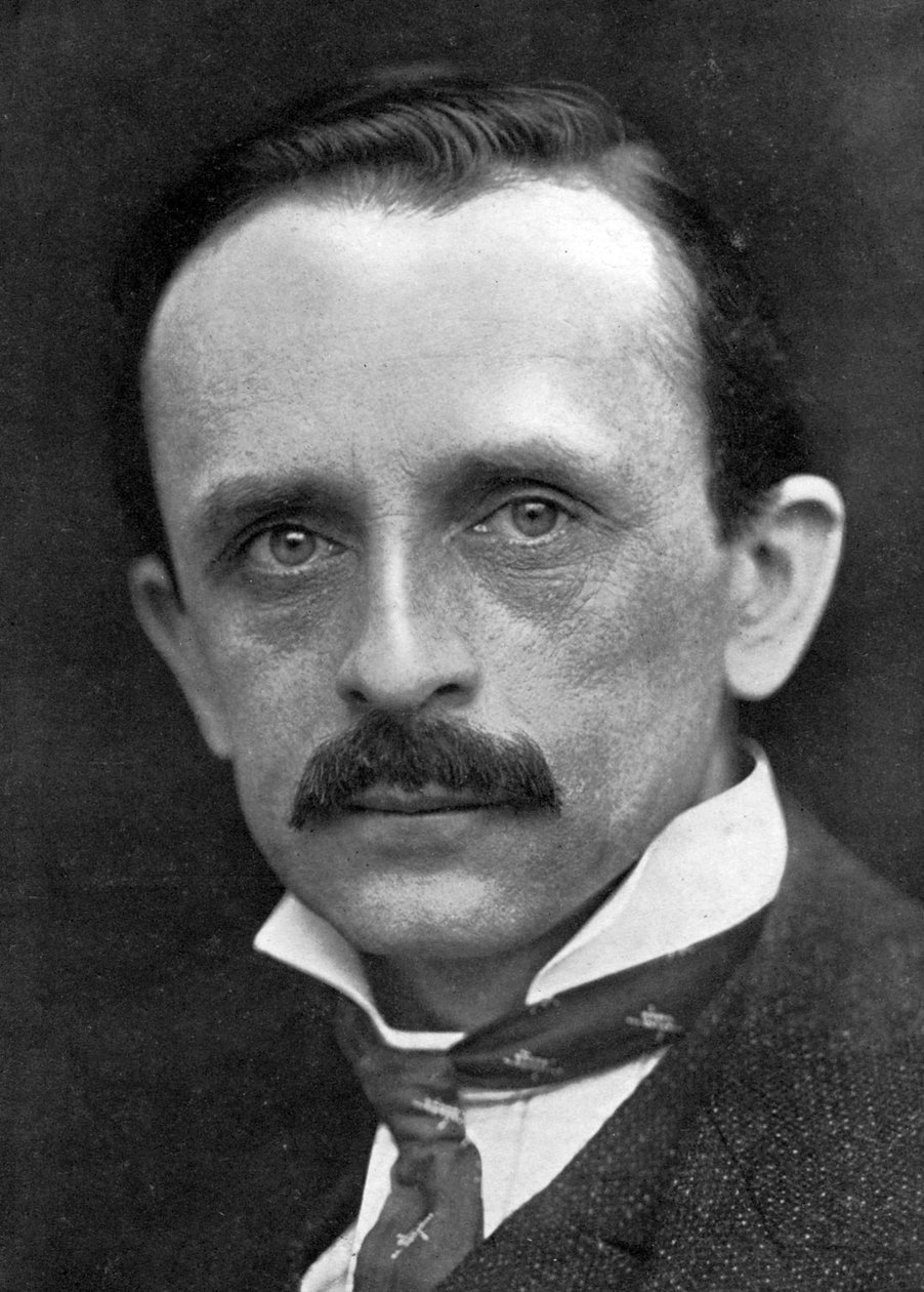 Sir James Matthew Barrie, skotsk romanförfattare och dramatiker, 1910. av GC Beresford