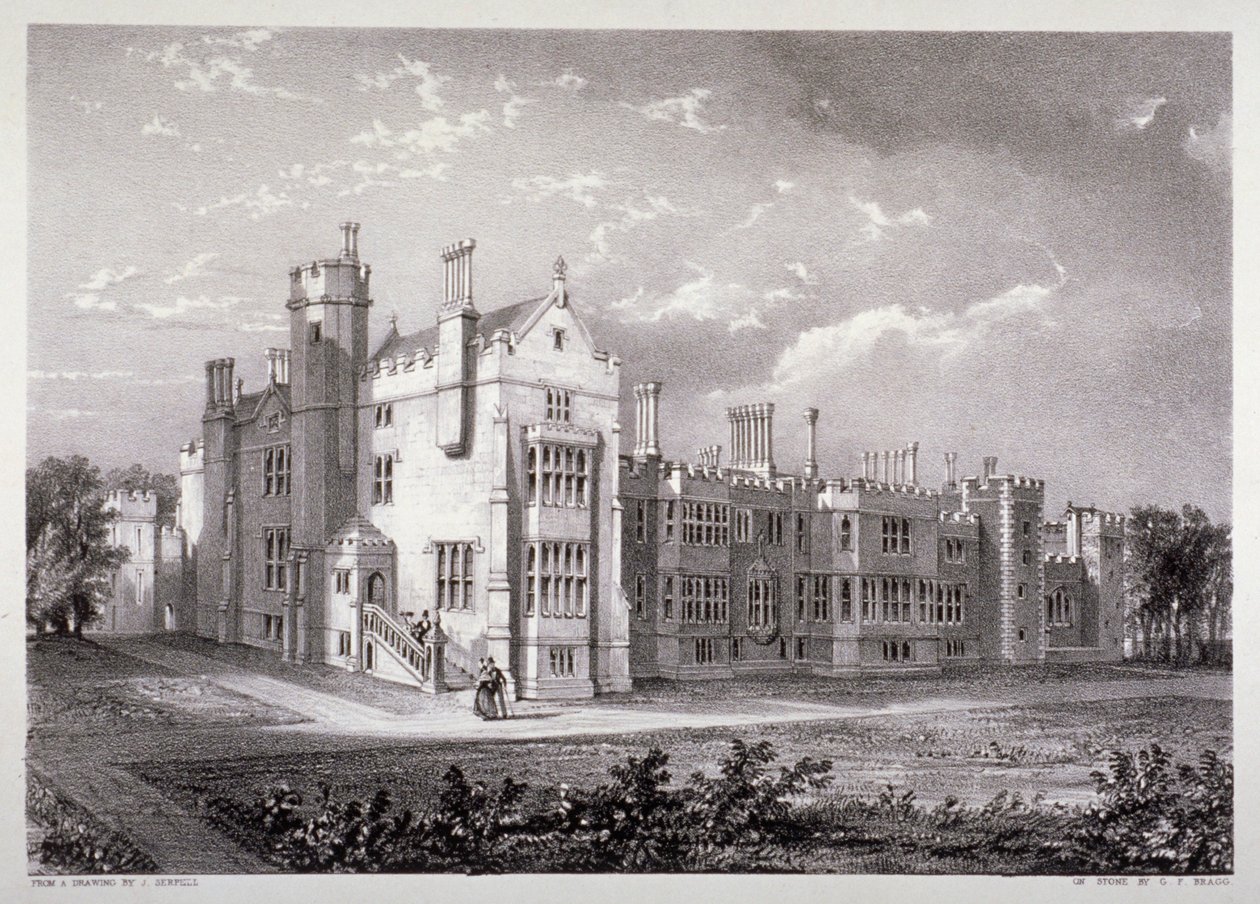 Utsikt över Lambeth Palace, London, c1830 av GF Bragg