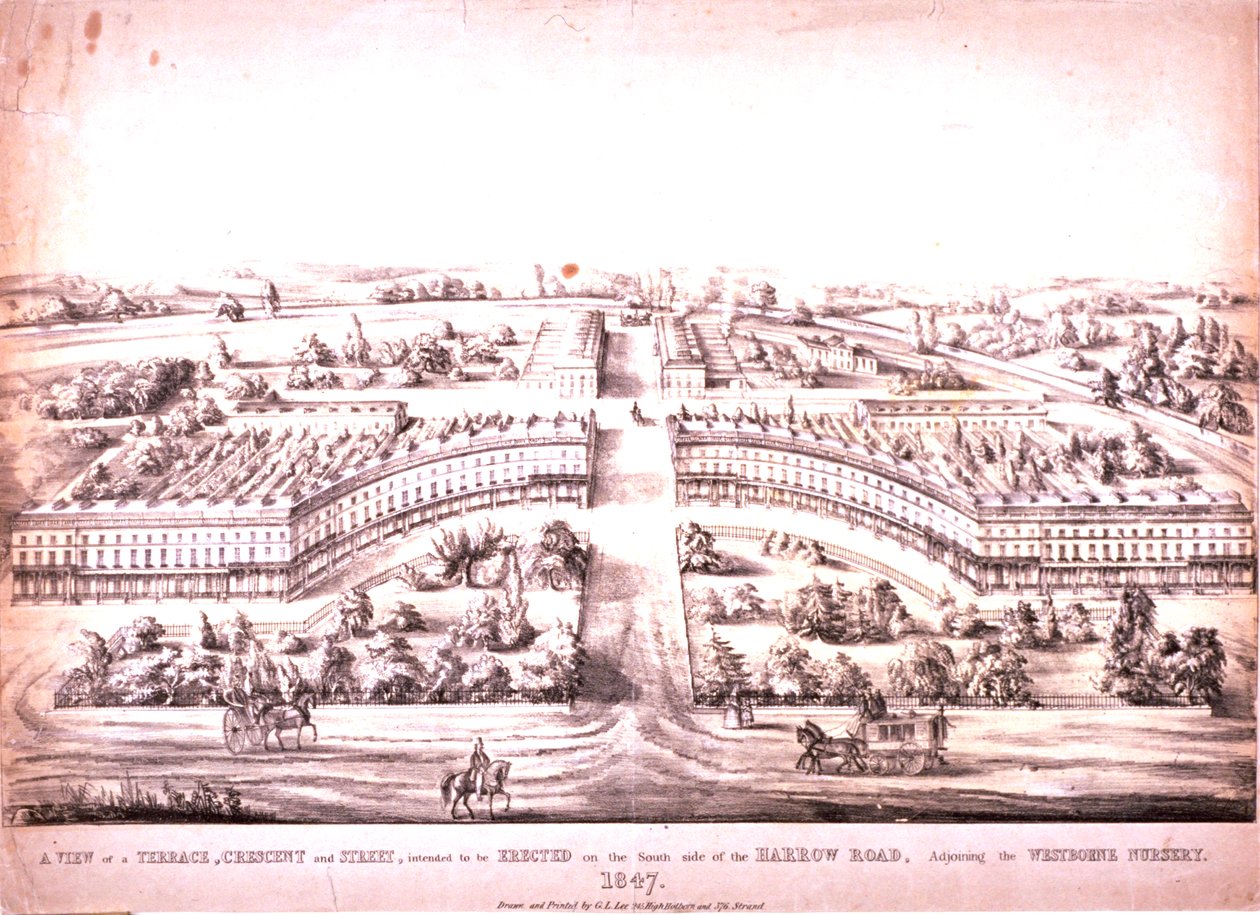 Harrow Road, Paddington, 1847 av G.L. Lee