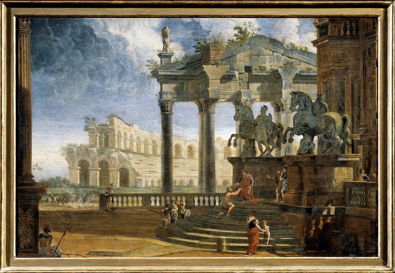 Campidoglio palats, målning av G.P. (workshop of) Pannini or Panini