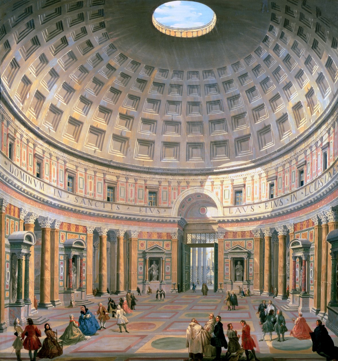Interiör av Pantheon, Rom av G.P. (workshop of) Pannini or Panini