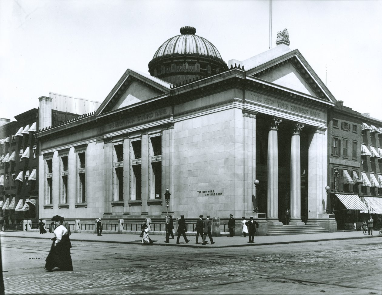 New York Savings Bank (foto av gelatinsilver) av G.P. Hall und Sohn