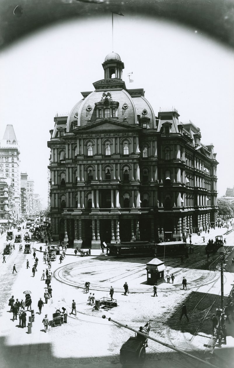Old Post Office, Broadway and Park Row, New York City, ca 1900 av G.P. Hall und Sohn