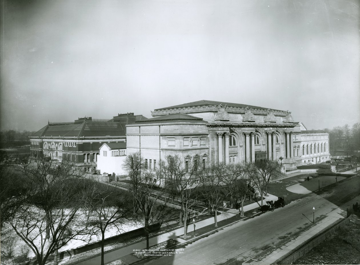 Metropolitan Museum of Art från sydost, New York City, 1909 av G.P. Hall und Sohn