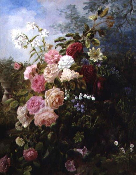 Stilleben med rosor av G.R. Barr