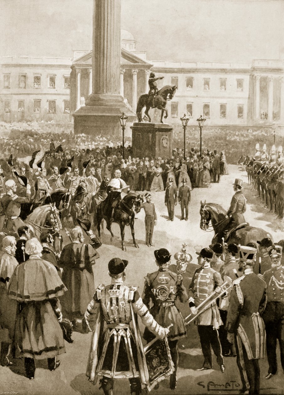 The End of the Crimean War: The Proclamation of Peace at Charing Cross, april 1856, från 