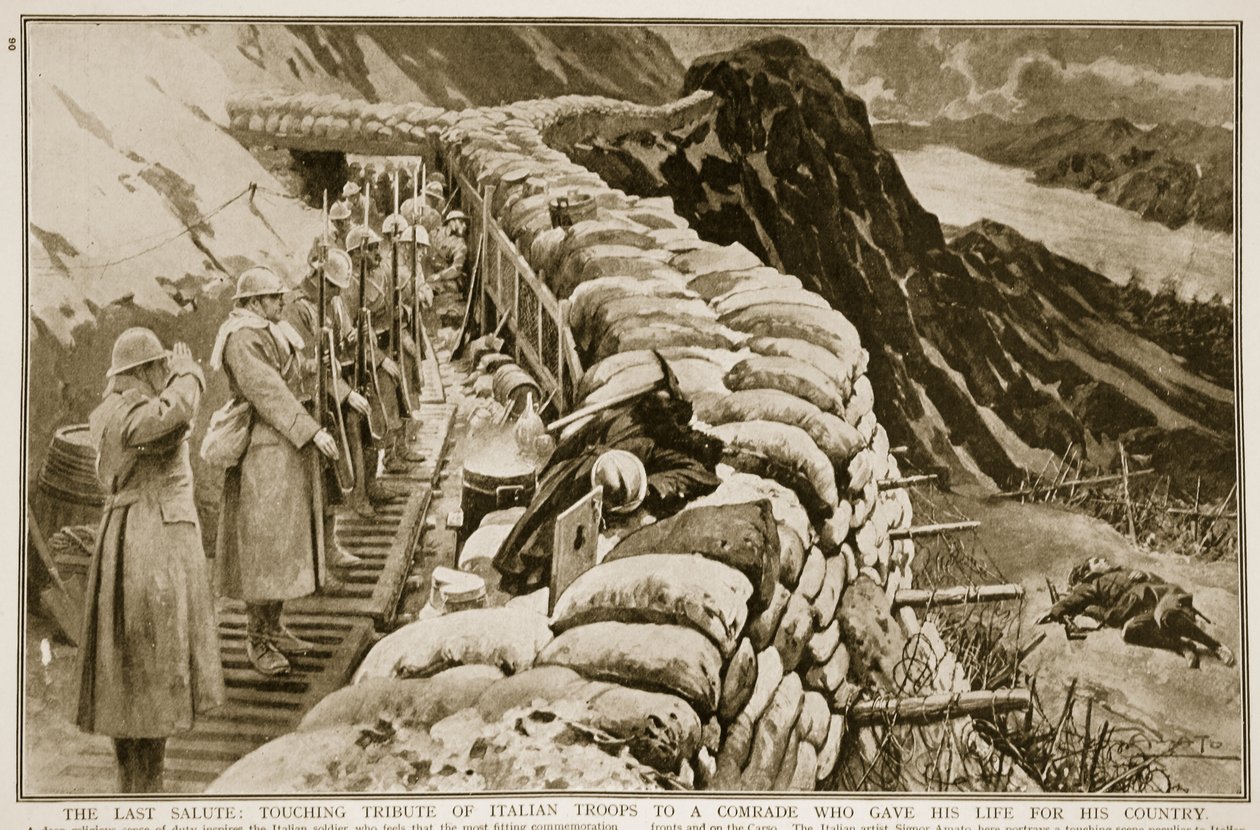 The Last Salute: Rörande hyllning av italienska trupper till en kamrat som gav sitt liv för sitt land, 1914-19 av G.S. Amato