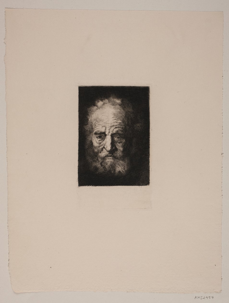 Gubbens huvud. Studera efter Rembrandt av G.V. Blom