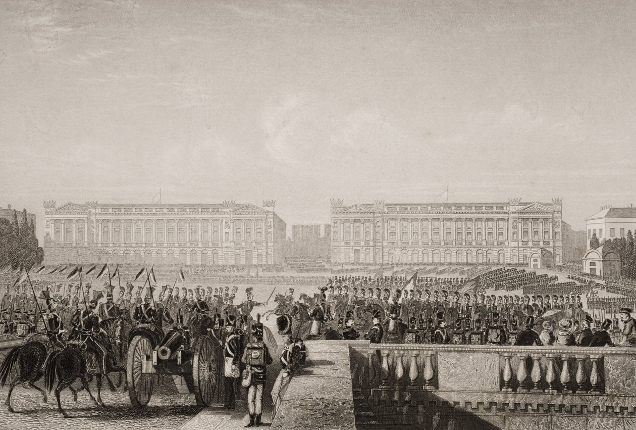 De allierades intåg i Paris 1815, illustration från 