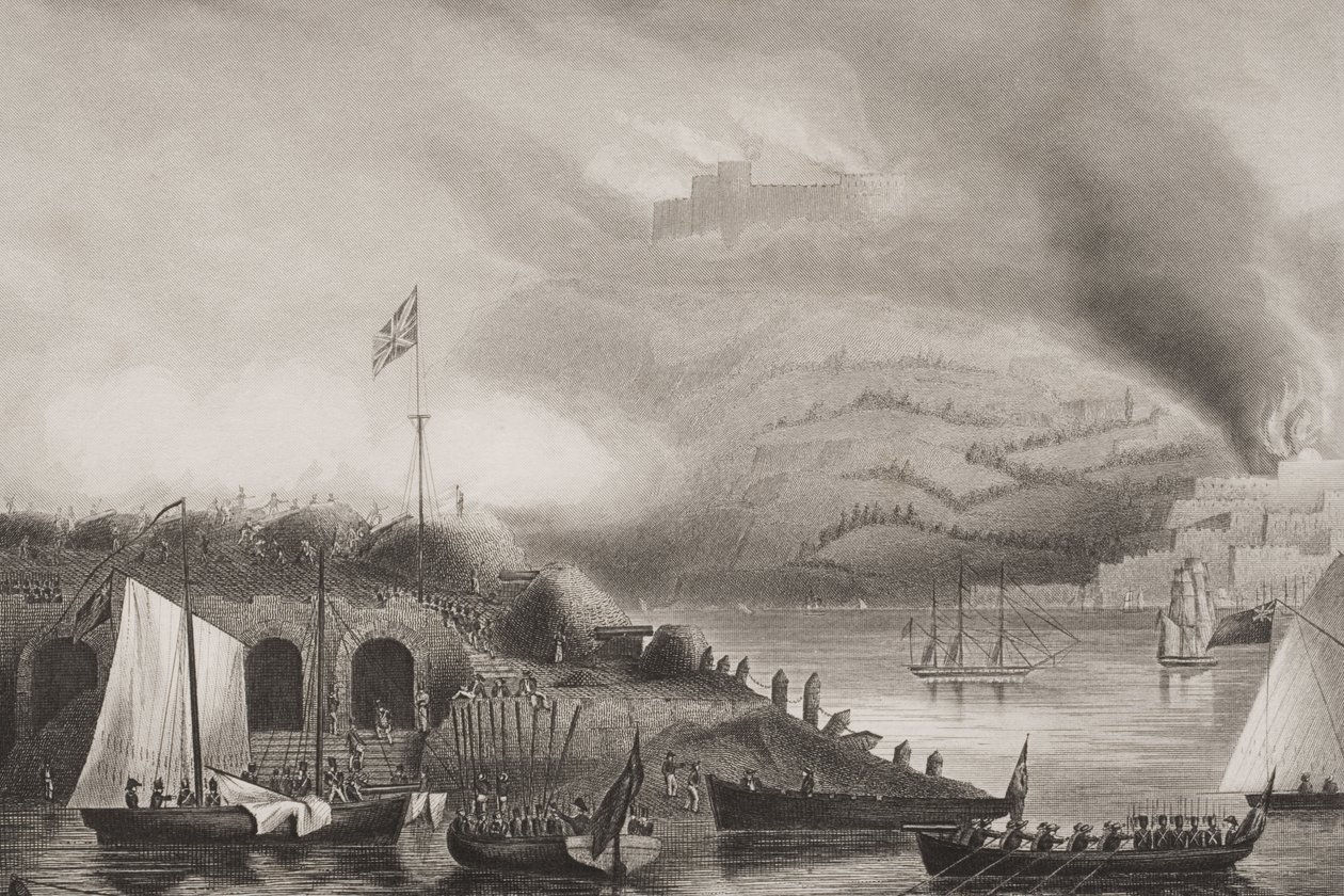 Stormen av San Sebastian, 31 augusti 1813, illustration från 