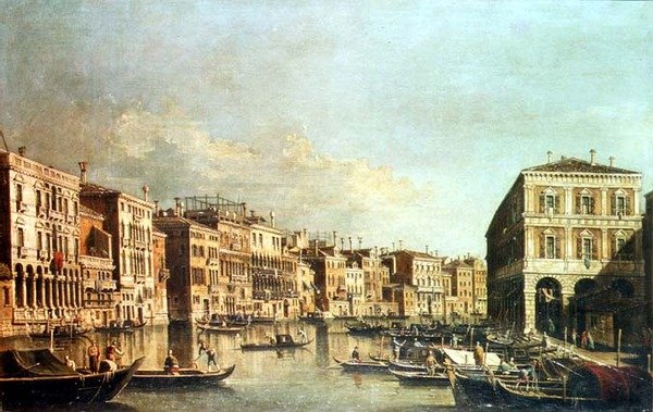 Canal Grande, Venedig av G. (Follower of A. Canaletto) Canaletto