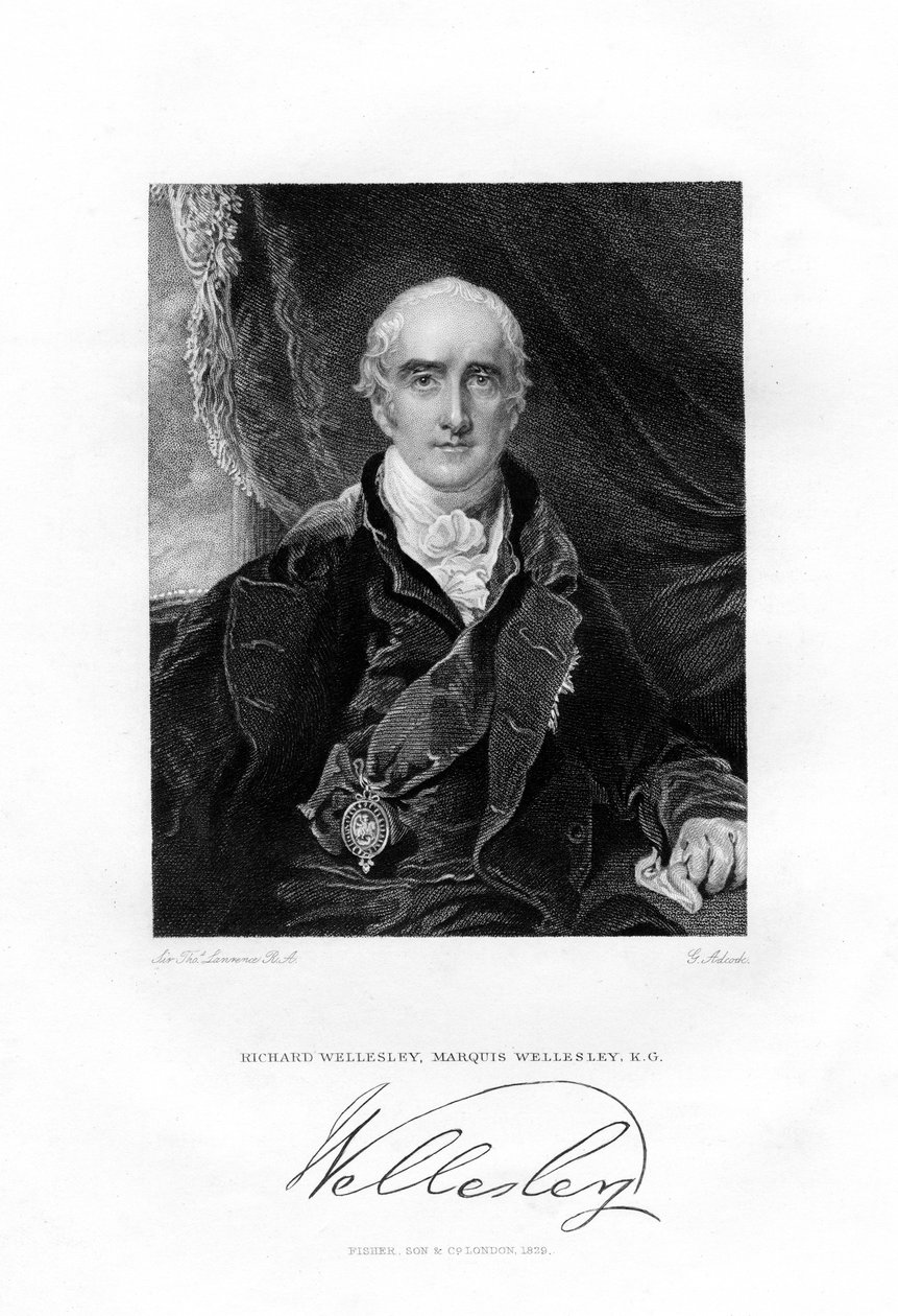 Richard Colley Wesley, senare Wellesley, 1:a Marquess Wellesley, 1829. av G Adcook