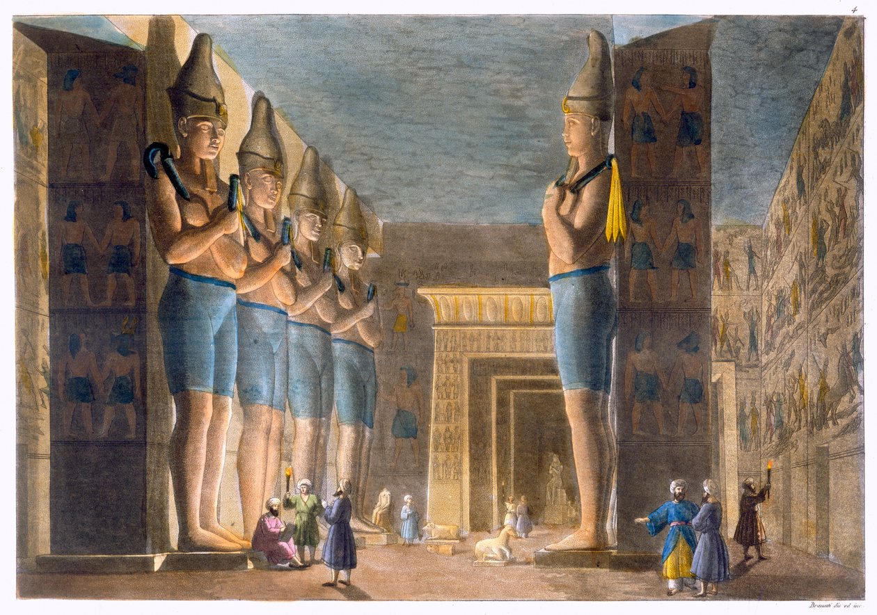 Ramses II:s tempel, Abu Simbel, Egypten, c1820-1839 av G Bramati