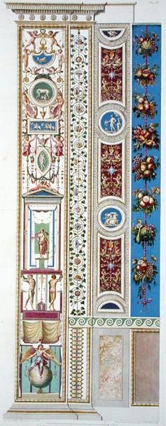 Panel från Raphael Loggia i Vatikanen, från 