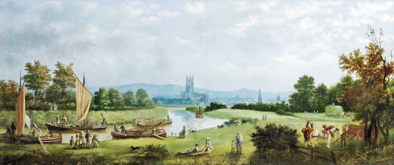 Glorious Summer, Gloucester från nordväst, 1879 av G. F. Walton